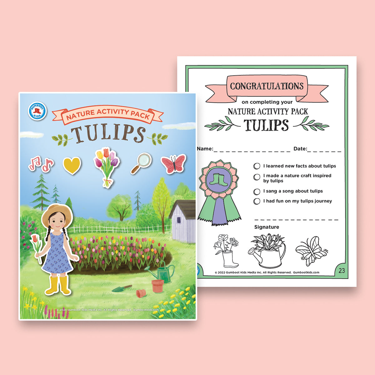 Nature, Gratitude, Mindset - Tulips Activity Pack (Ages 4+) 🍁