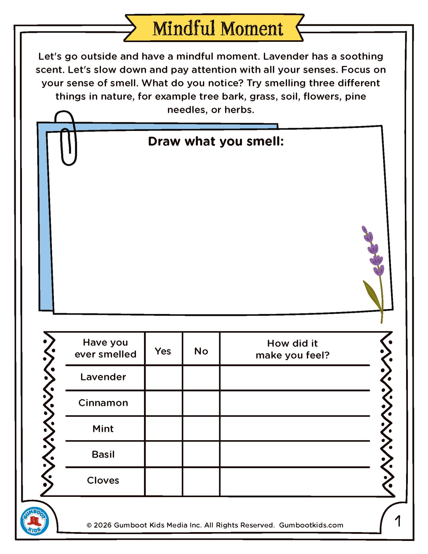 Mindful Moment Journal Notes - Free