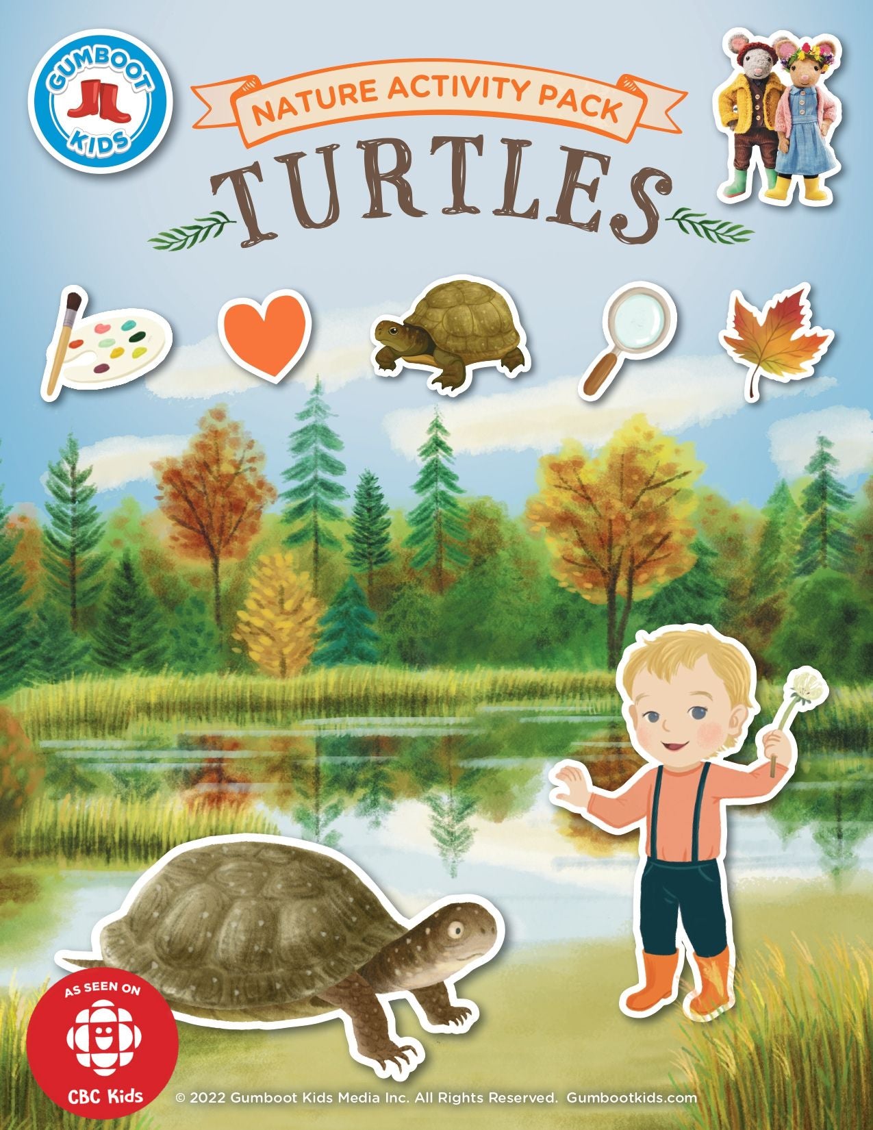 Nature, Gratitude, Mindset - Turtle Activity Pack (Ages 4+) 🍁