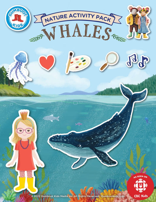Nature, Gratitude, Mindset - Whales Activity Pack (Ages 4+) 🍁