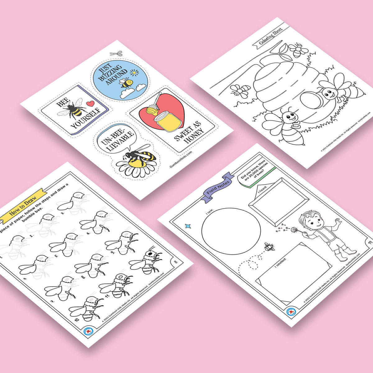 Nature, Gratitude, Mindset - Bees Activity Pack (Ages 4+)