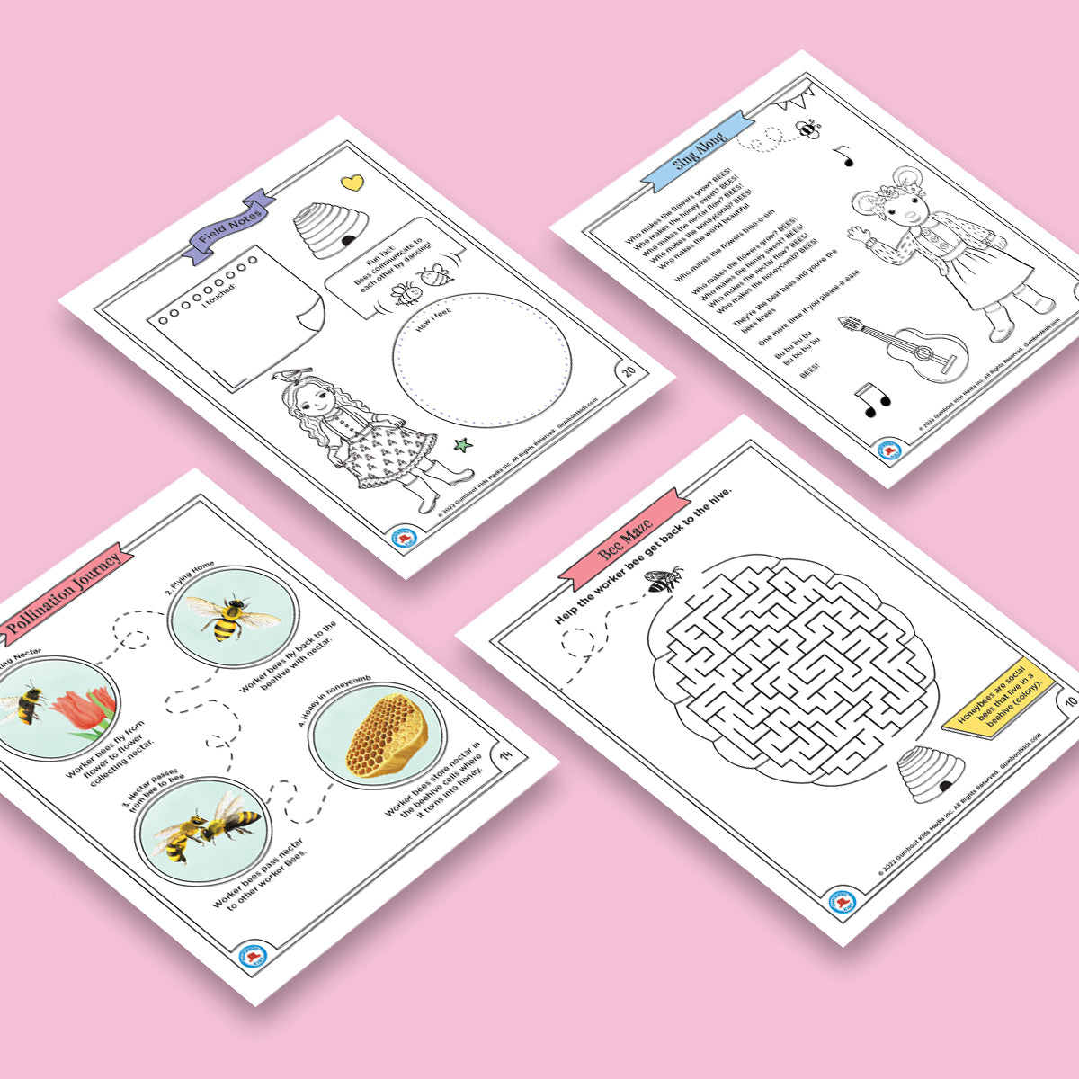 Nature, Gratitude, Mindset - Bees Activity Pack (Ages 4+)