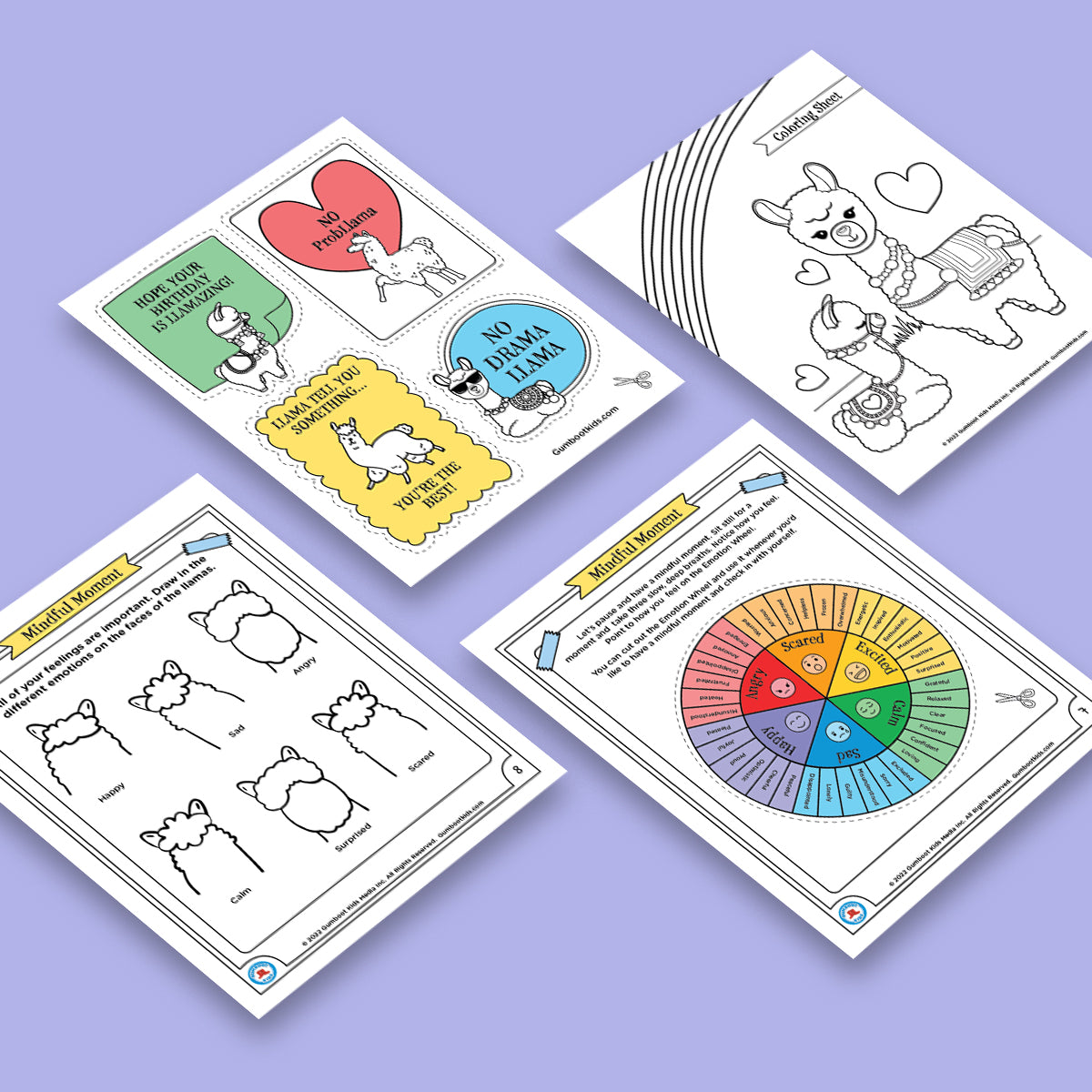 Nature, Gratitude, Mindset - Llamas Activity Pack (Ages 4+)