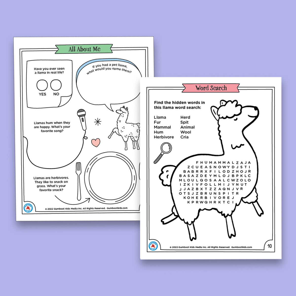 Nature, Gratitude, Mindset - Llamas Activity Pack (Ages 4+) 🍁