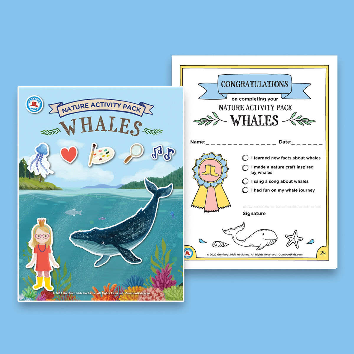 Nature, Gratitude, Mindset - Whales Activity Pack (Ages 4+)