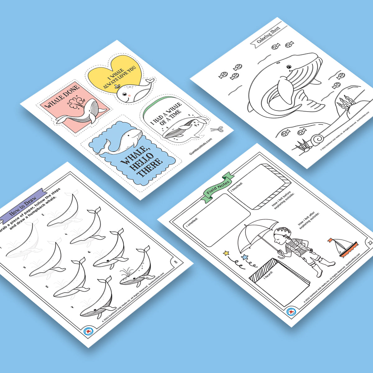 Nature, Gratitude, Mindset - Whales Activity Pack (Ages 4+)