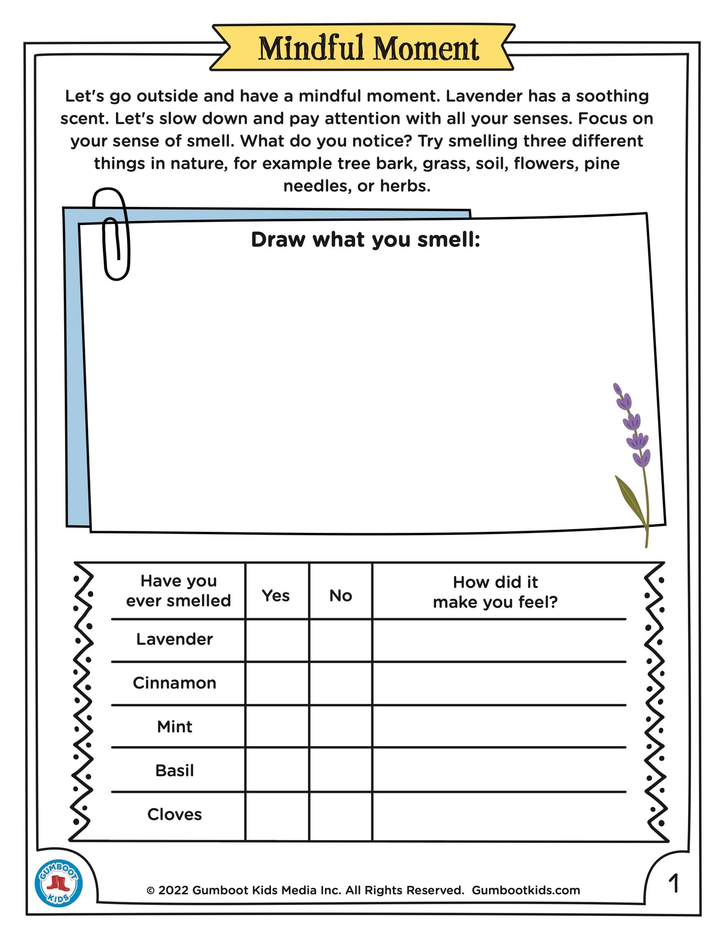 Mindful Moment Journal Notes - Free