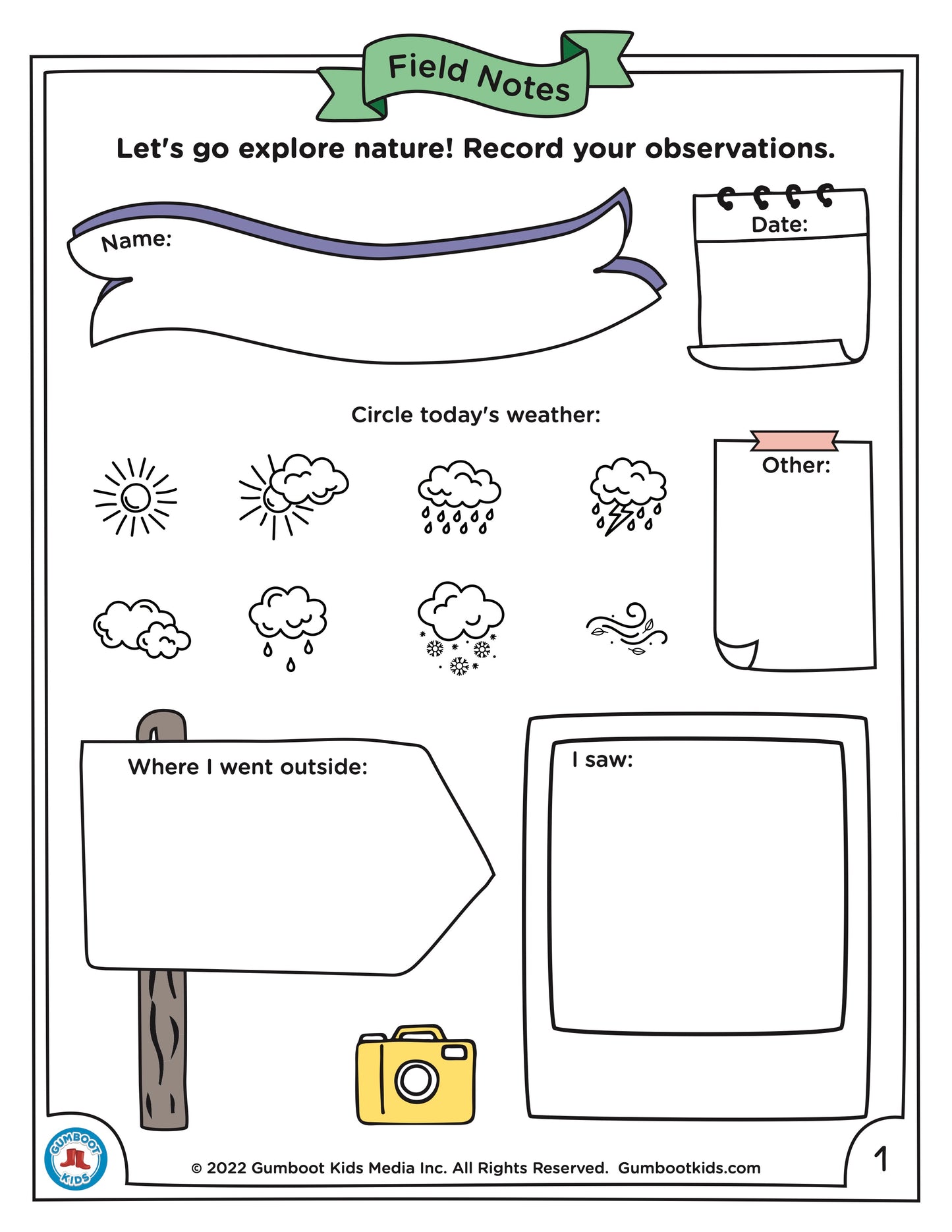 Nature Journal Field Notes Pt. 2 - Free