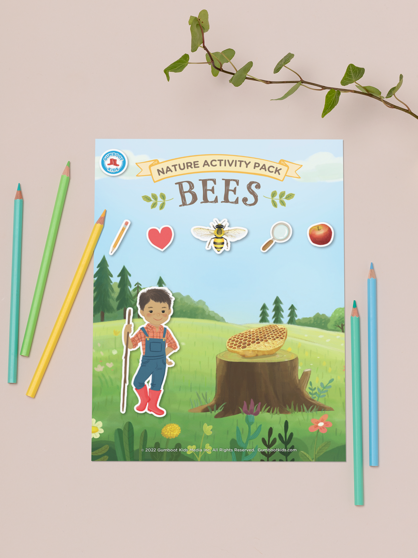 Nature, Gratitude, Mindset - Bees Activity Pack (Ages 4+) 🍁