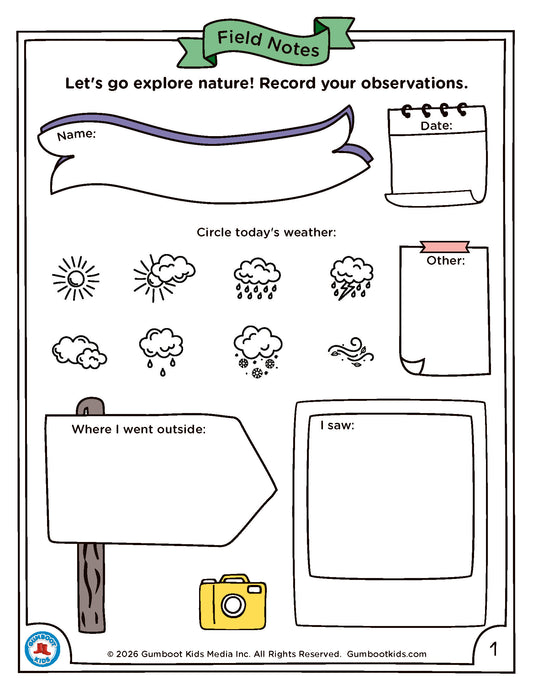 Nature Journal Field Notes Pt. 2 - Free
