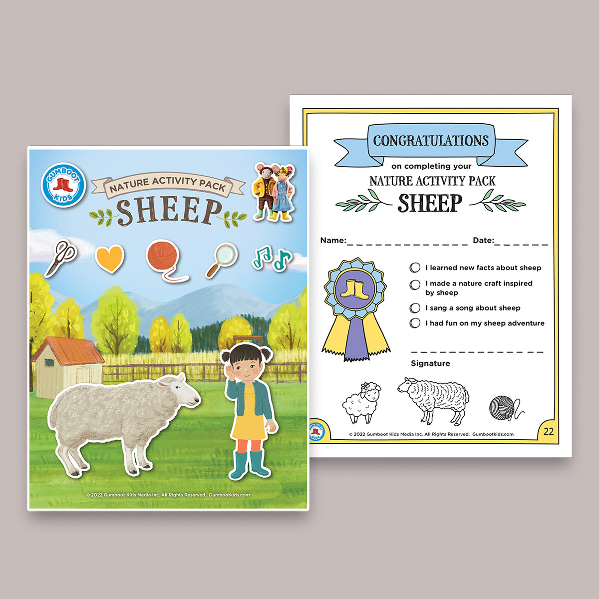 Nature, Gratitude, Mindset - Sheep Activity Pack(Ages 4+)