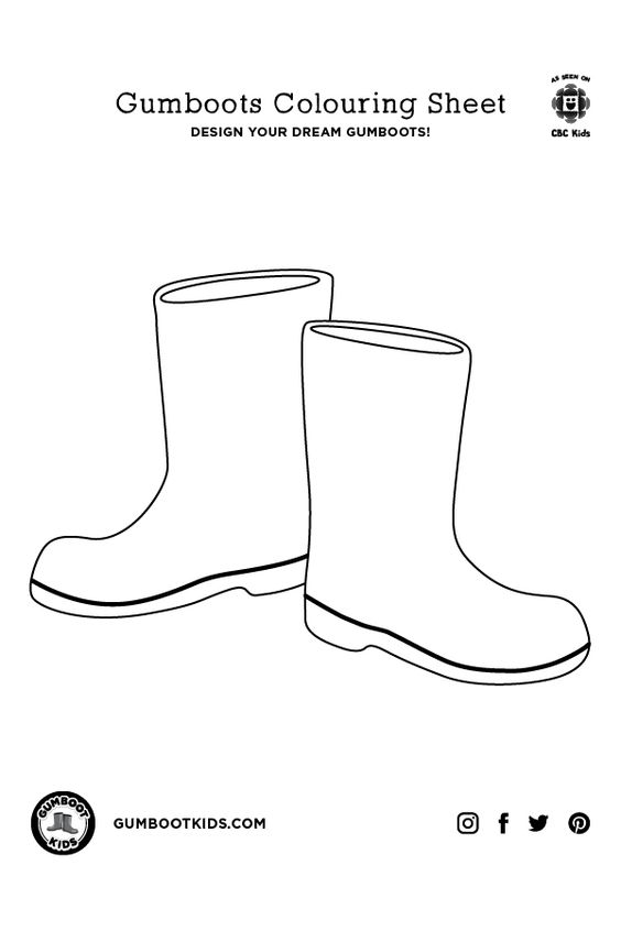 Gumboots Coloring Sheet - Free